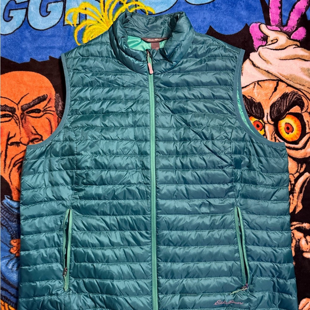 Eddie Bauer womens Aqua Quilted Vest